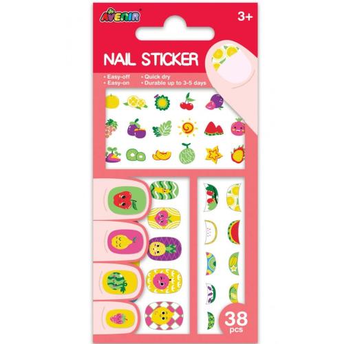 Avenir Nail Sticker Κωδ 60510 Παιδικά Αυτοκόλλητα Νυχιών 38 Τεμάχια - Fruit